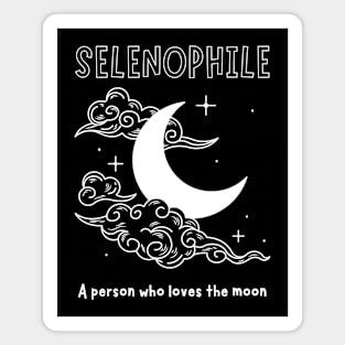 SELENOPHILE MOON AND CLOUDS Magnet